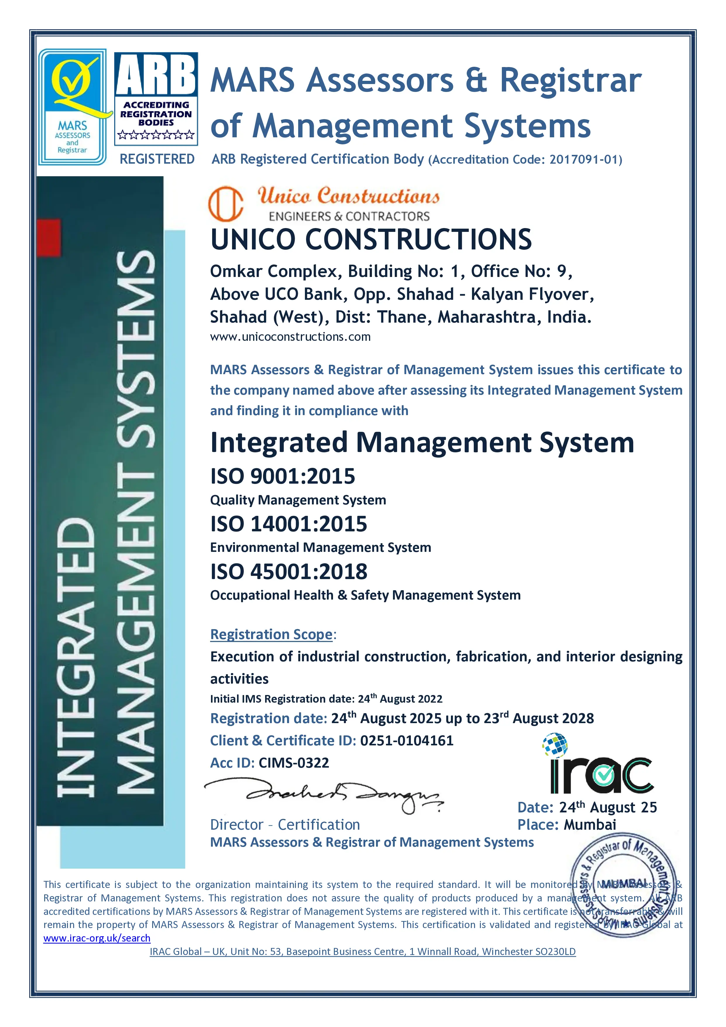 UNICO INFRA IMS 2023